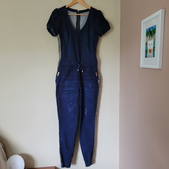 Pitbull Jeans Women's Denim Jumpsuit Brazilian Butt Lifter Size 6 - Picture 3 of 11